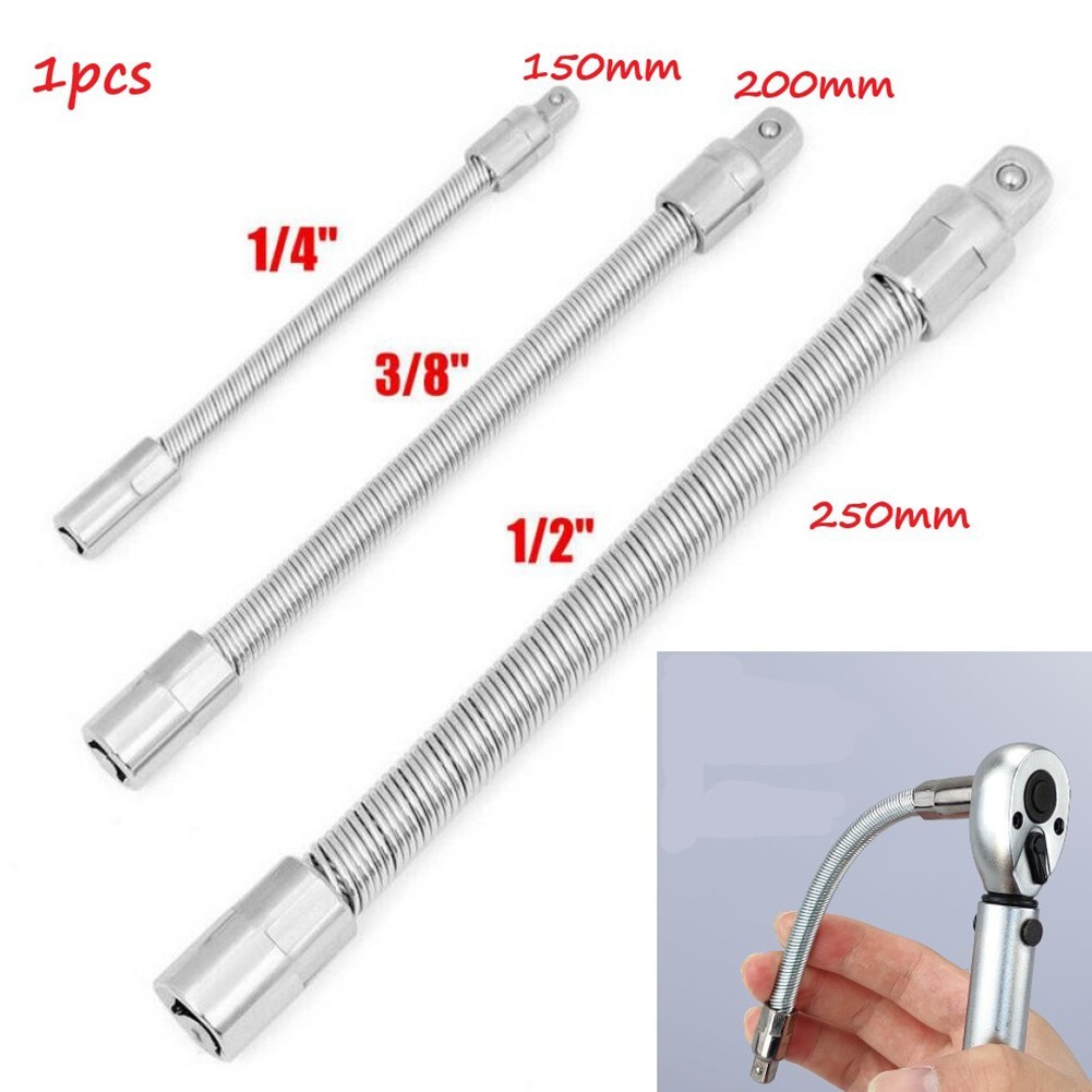 Socket Extension Flexible 45#steel 90-degree Bend Polished Chrome Plating