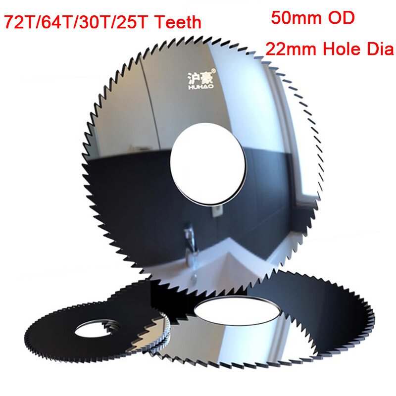 72T/64T/30T/25T Teeth 50mm OD Carbide Circular Slitting Saw Cutter Cutting Tool