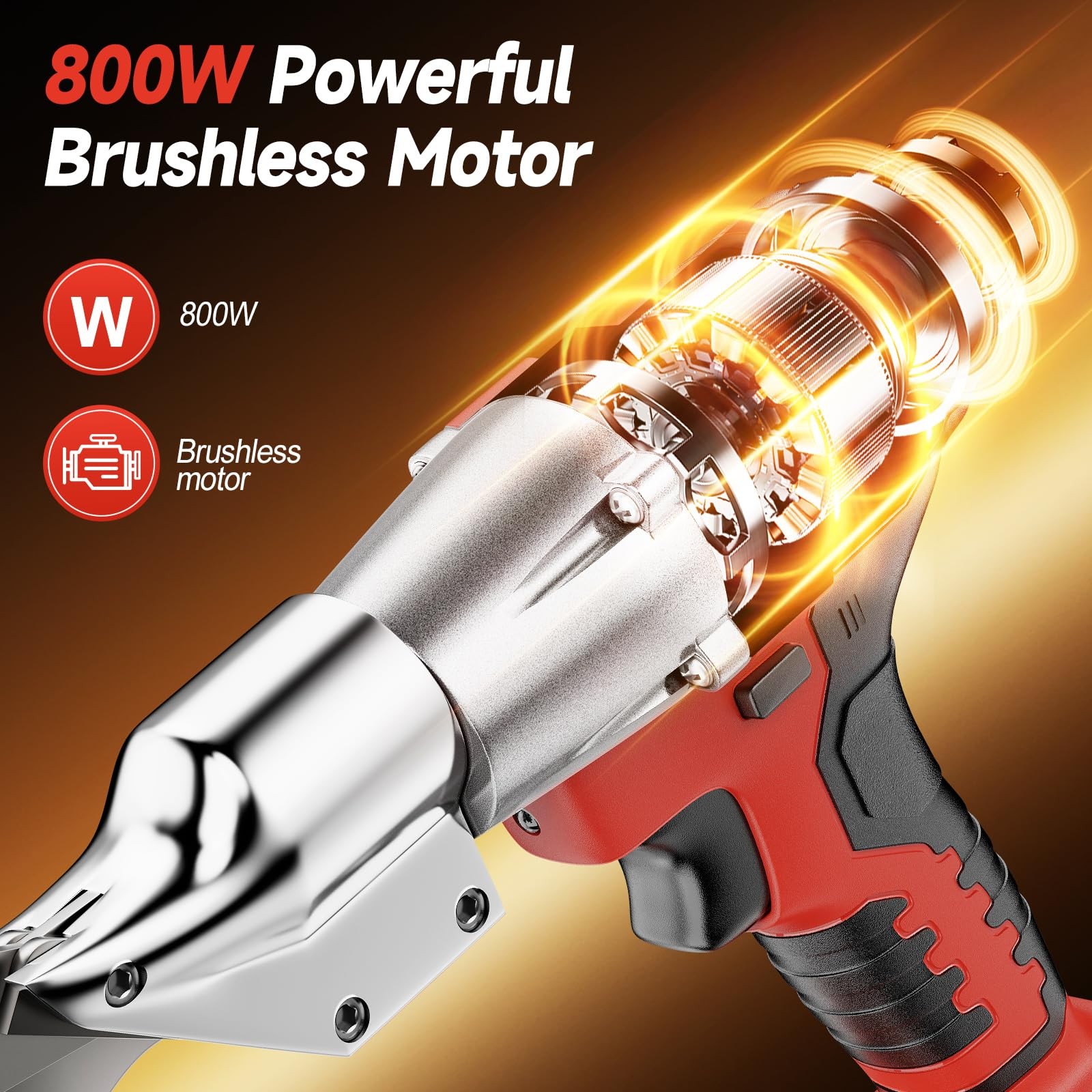 Cordless Metal Shears Compatible with Milwaukee 18V Battery, Brushless Motor …