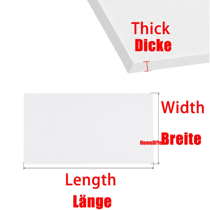 ABS Plastic Sheet DIY Project Model Making Plate Board Black White Beige 0.5-5mm