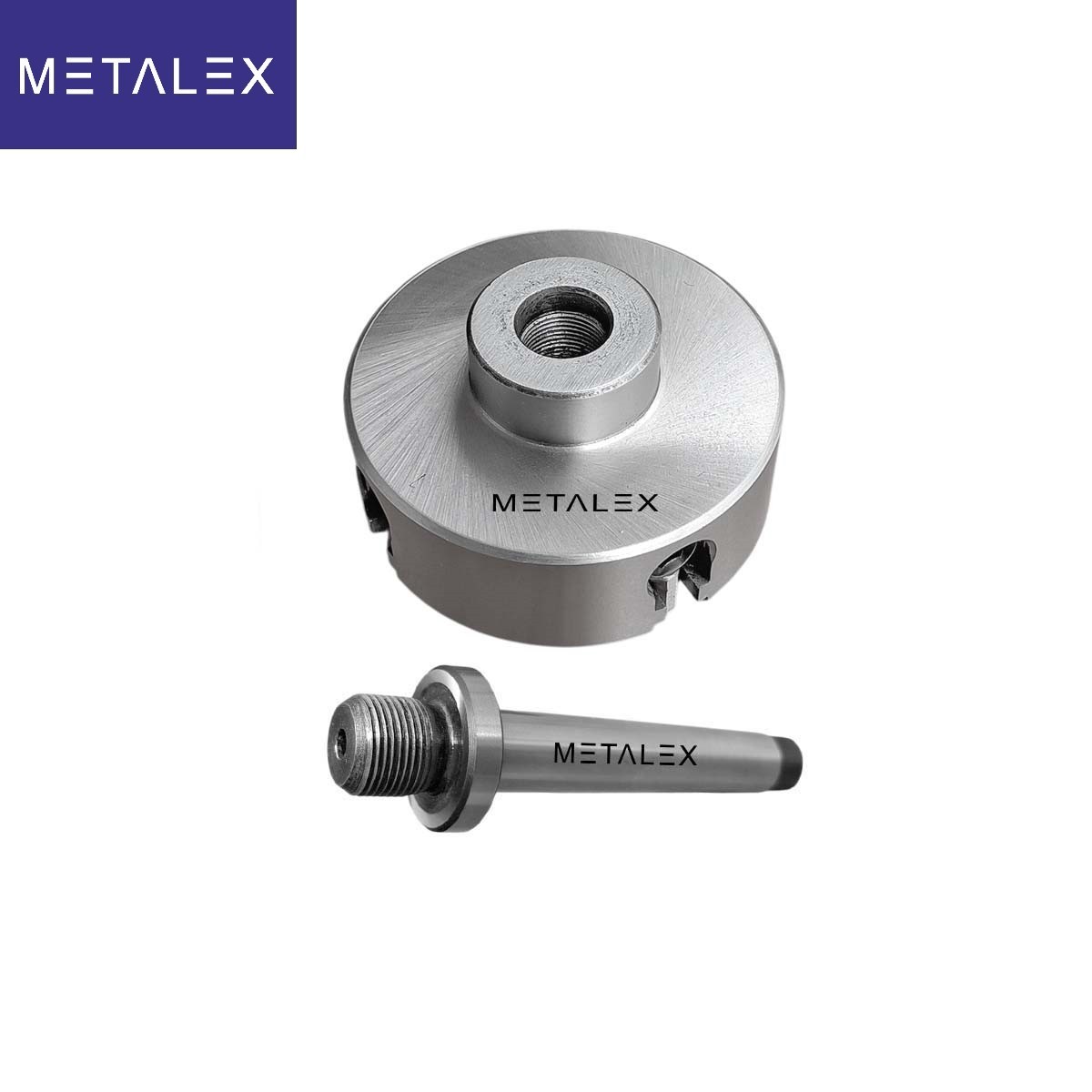 Independent Lathe Chuck 4 Jaw 70mm 2-3/4″ Taper MT1 Adapter Shank Arbor Metal