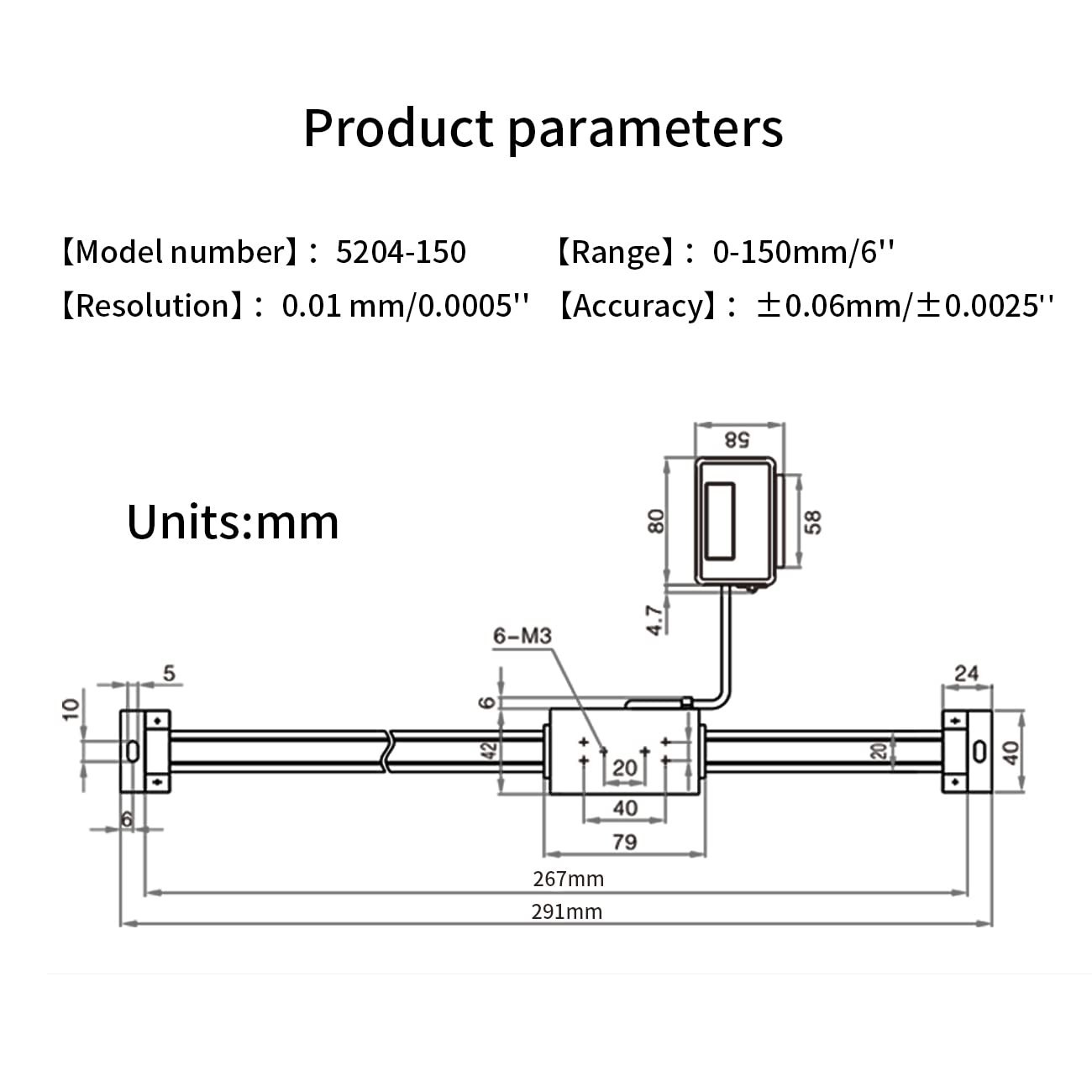 Digital LCD Linear 0-150mm/0-6inch Accurate Digital Readout Lathe Scale for M…