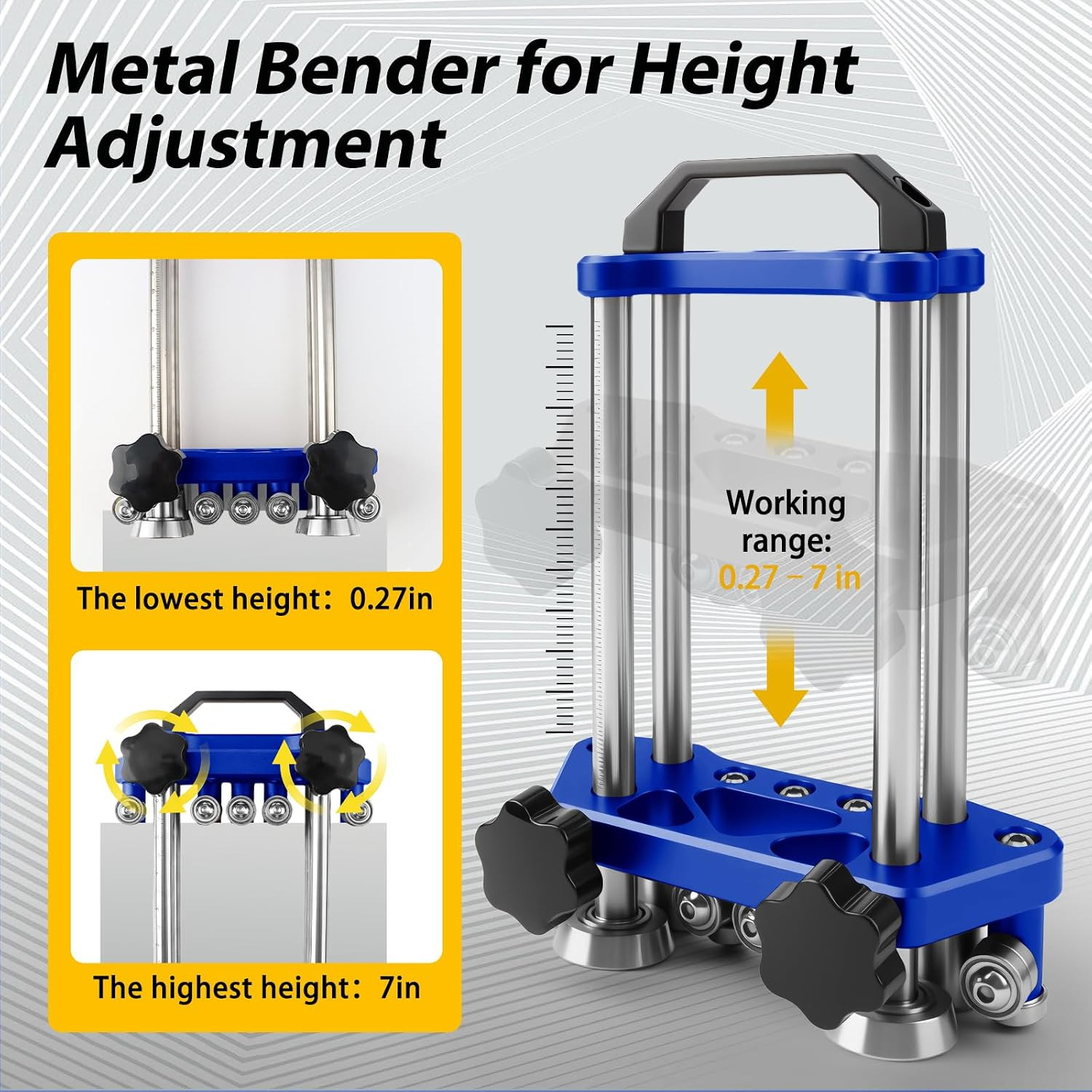 2 Station Sheet Metal Bender Tool, Adjustable 0.27″-7″ Width, 0.1-1.0Mm Thicknes