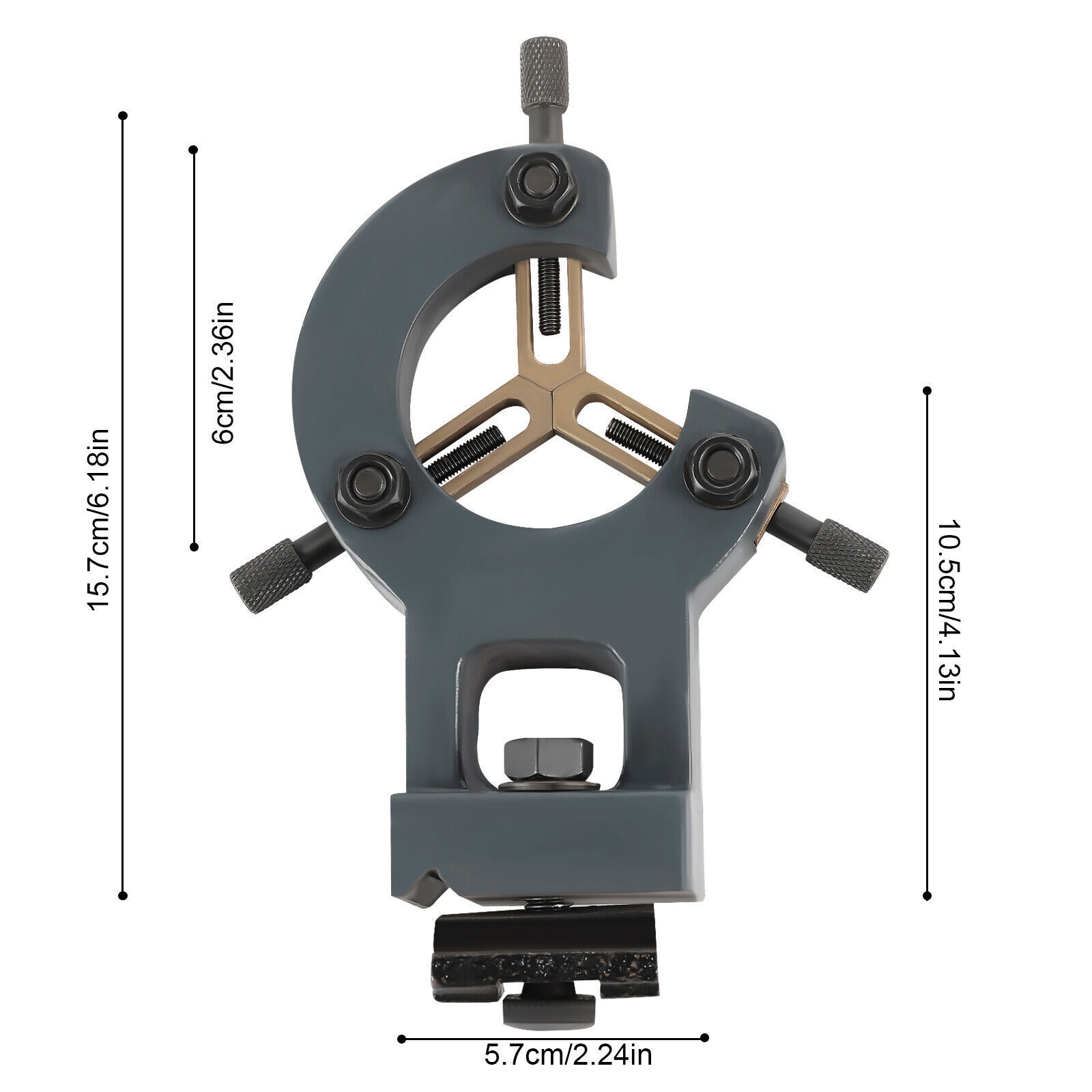 Lathe Steady Rest for Long Workpieces – Durable Cast Iron & Brass Design