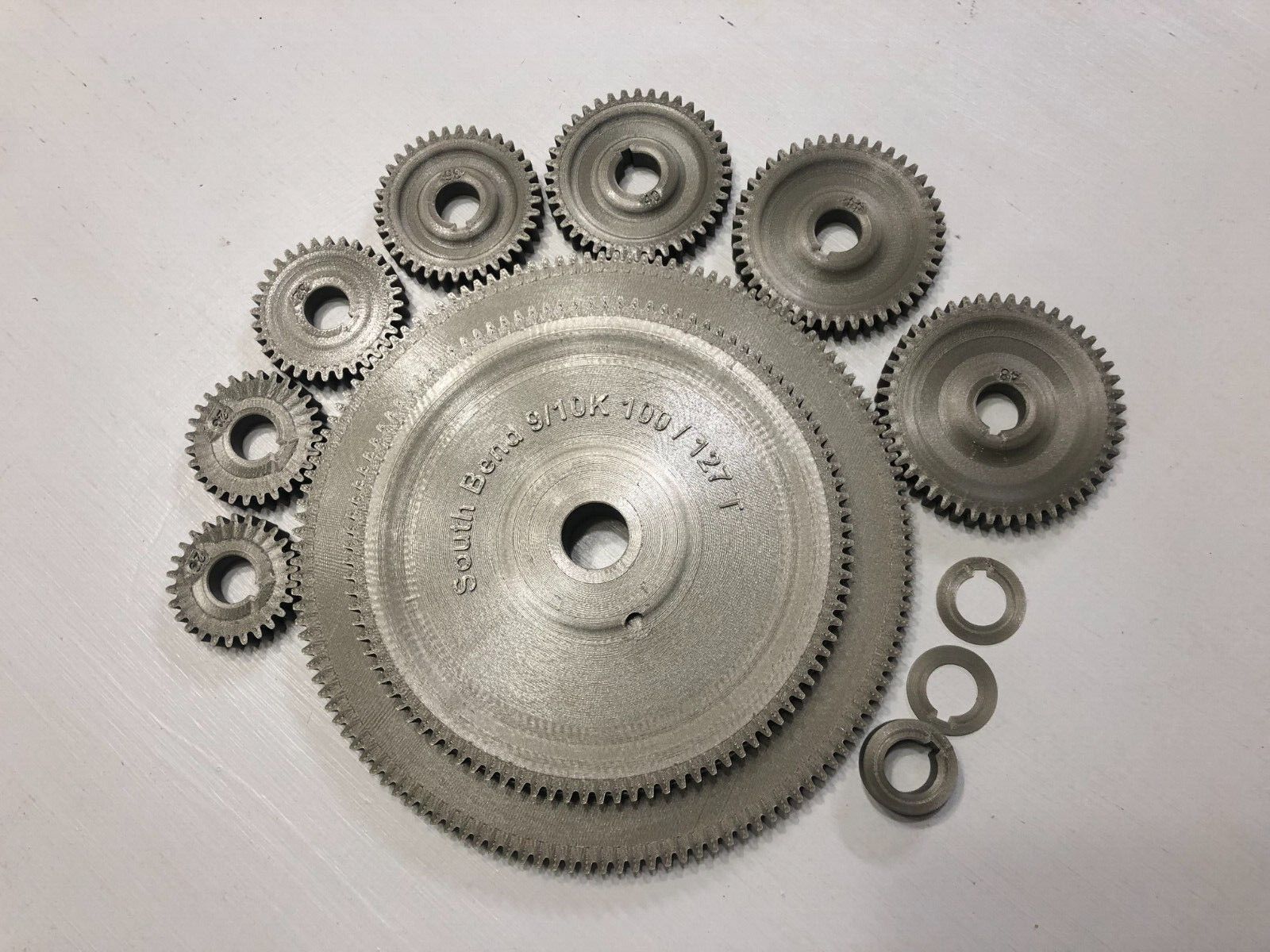 SOUTH BEND 9A/10K METAL LATHE, METRIC 100/127T TRANSPOSING 7 GEAR SET !