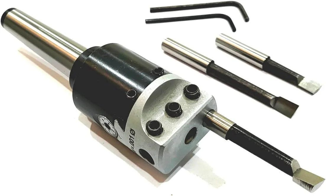 Boring Head Diameter 1.5” Inches with HSS Tools 1 DIV: 0.001 Milling Machine To