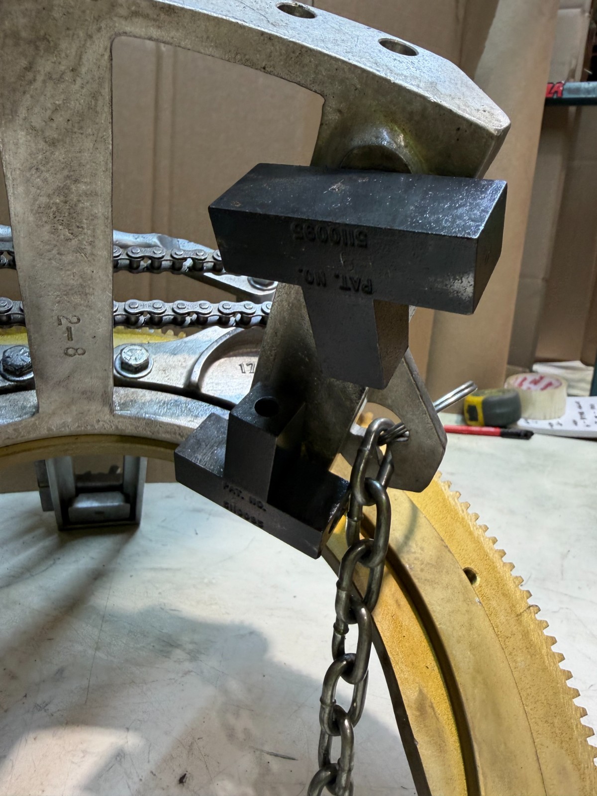 H&M Model #1 Aluminum Pipe Beveling Machine 3-8″ Used w/ Torch Holder