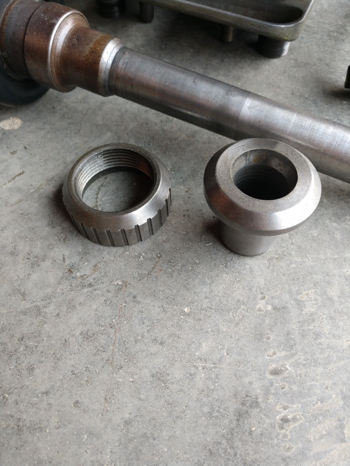 South Bend Heavy 10 Collet Rack, 5C Collets, Holder, Nose piece And Draw Bar