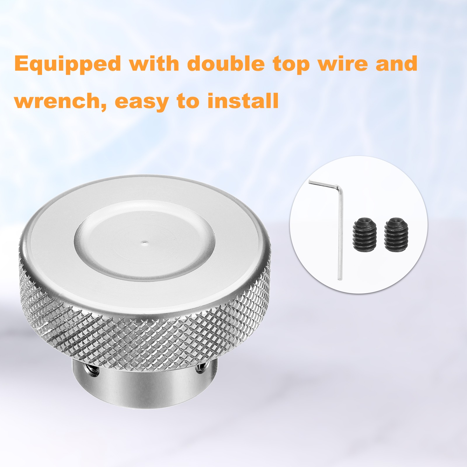 Anodization Aluminum Alloy Handwheel 10mm Bore 40mm OD Knurled Knob with Wrench