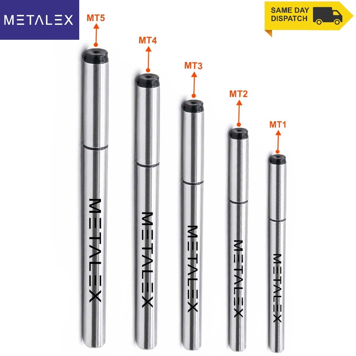 MT1 To MT5 Precision Lathe Alignment Test Bar Mandrel Tailstock EN31 Alloy Steel