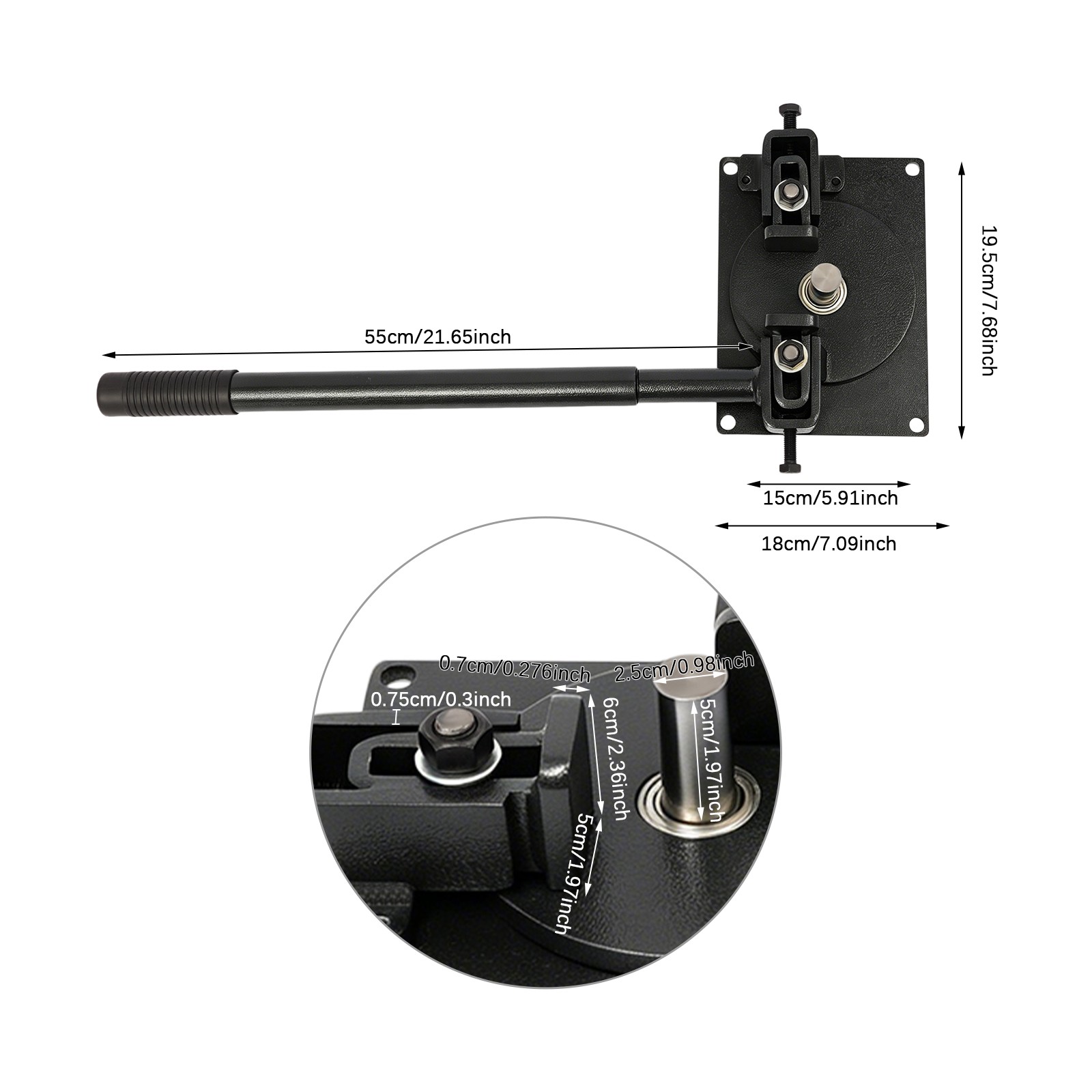 Manual Rebar Bender, 200° Hand Metal Rod Bender For Steel Copper Aluminum DIY