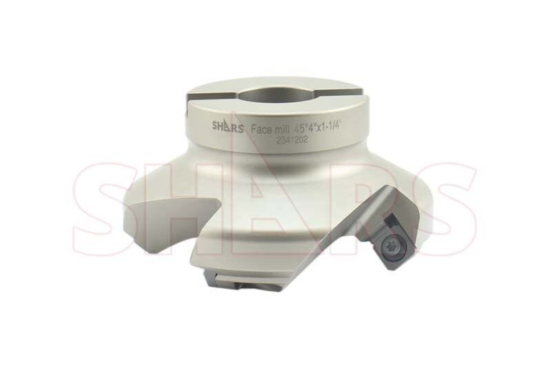Shars 4″ 45° Indexable Face Mill SEET18T6 Insert 4 Flutes NEW M[