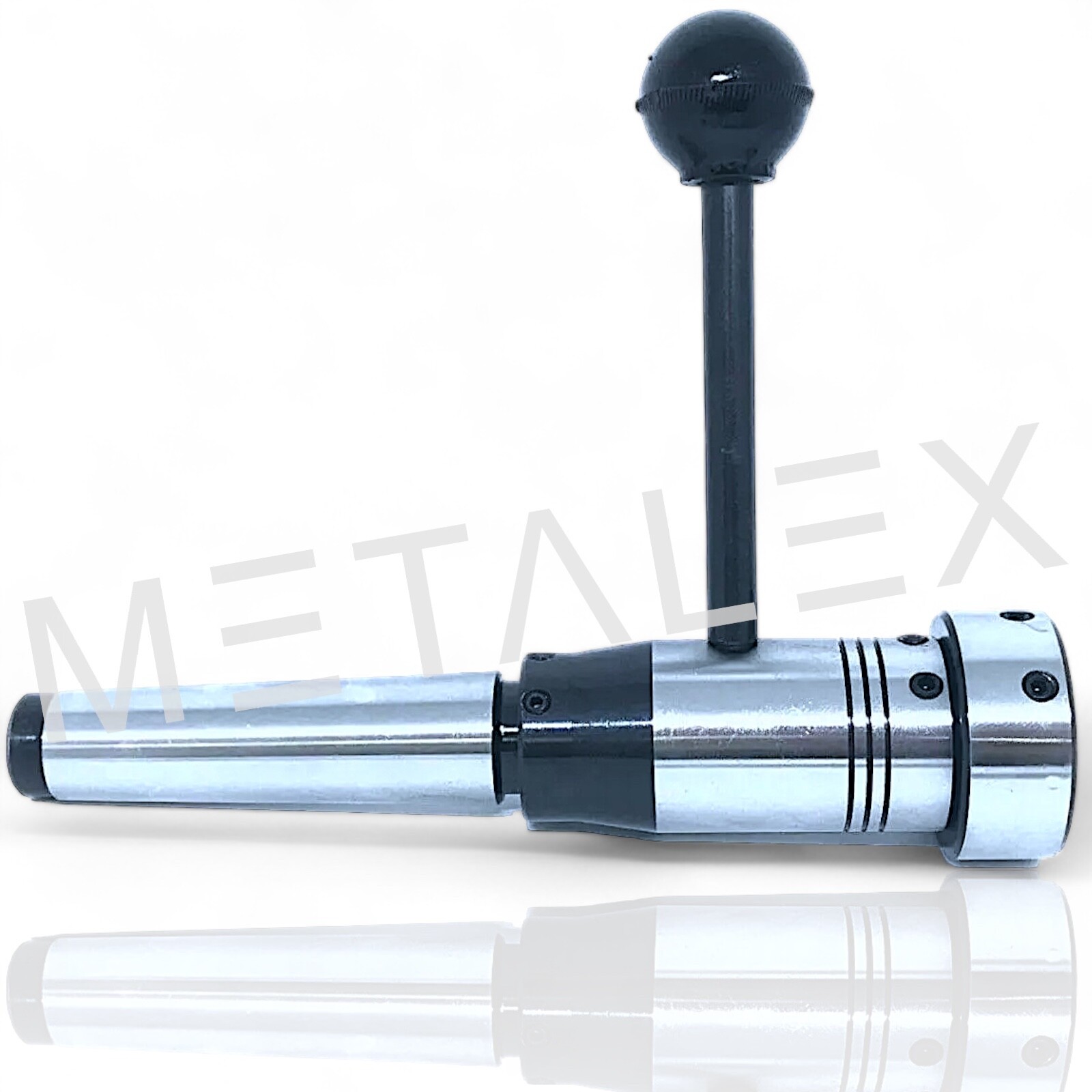 MT3 Shank Lathe Tailstock Die Holder Set With Stop Handle Holds Imperial Dies