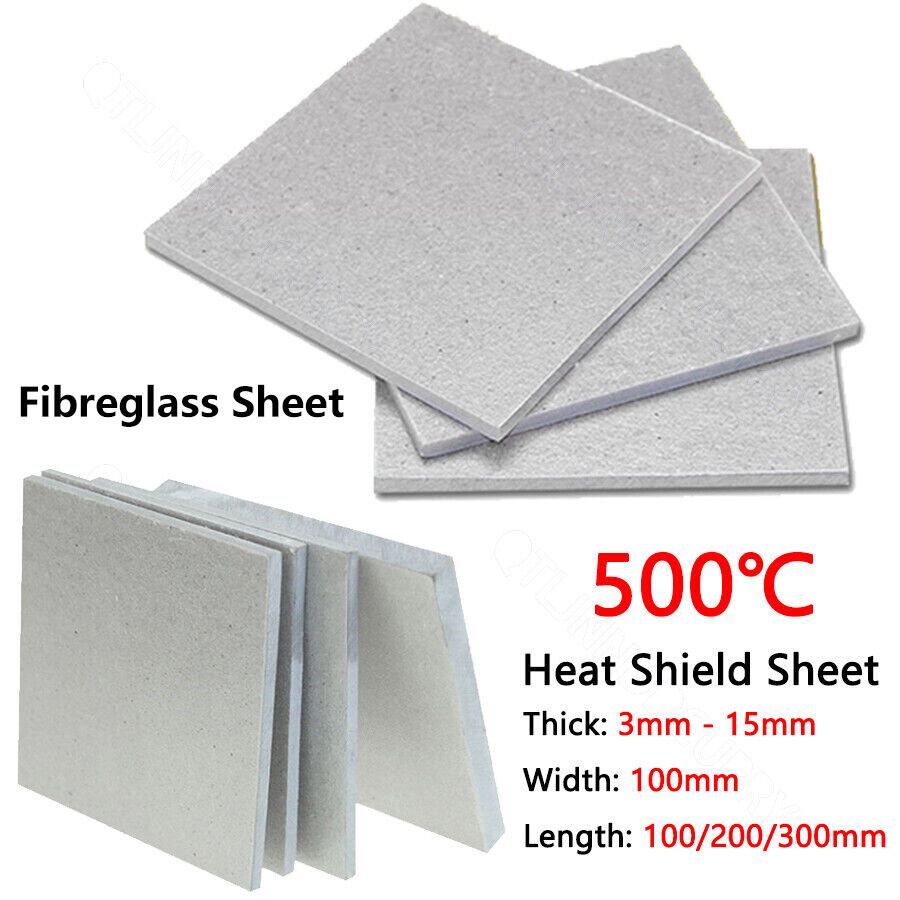 Fibreglass Sheet Mould Heat Shield Sheet Temperature Resistance 500℃ Board DIY