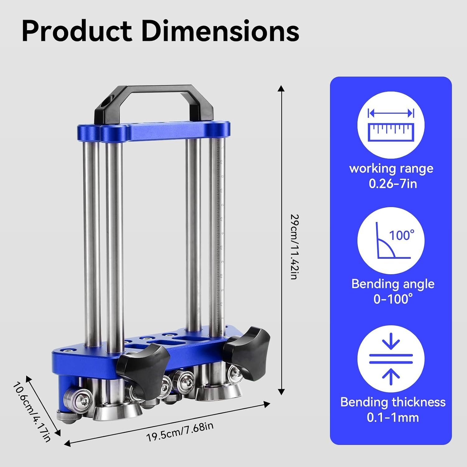 Versatile 2 Station Metal Bender with Accurate Depth Gauge – Lightweight Design