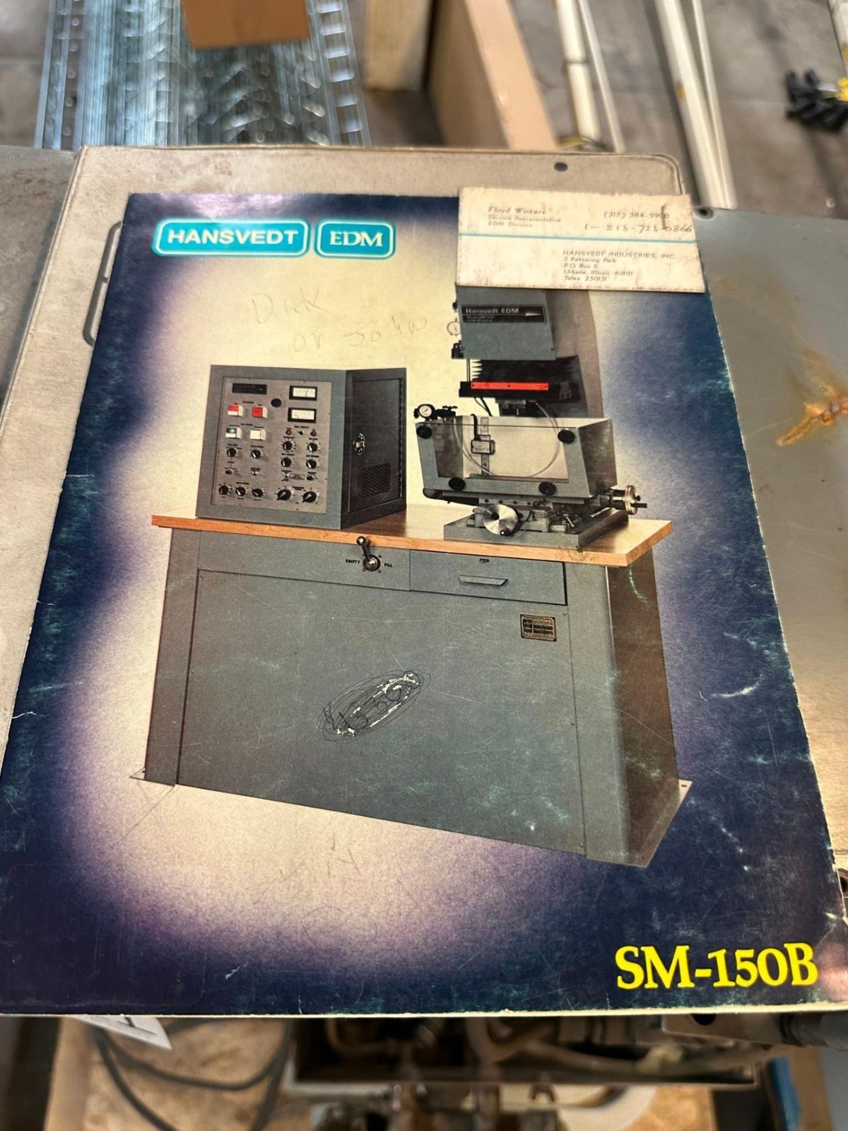 Hansvedt SM-150B Die Sinker EDM 30 AMP #D03526 Single Phase Machine *CHEAP SHIP!