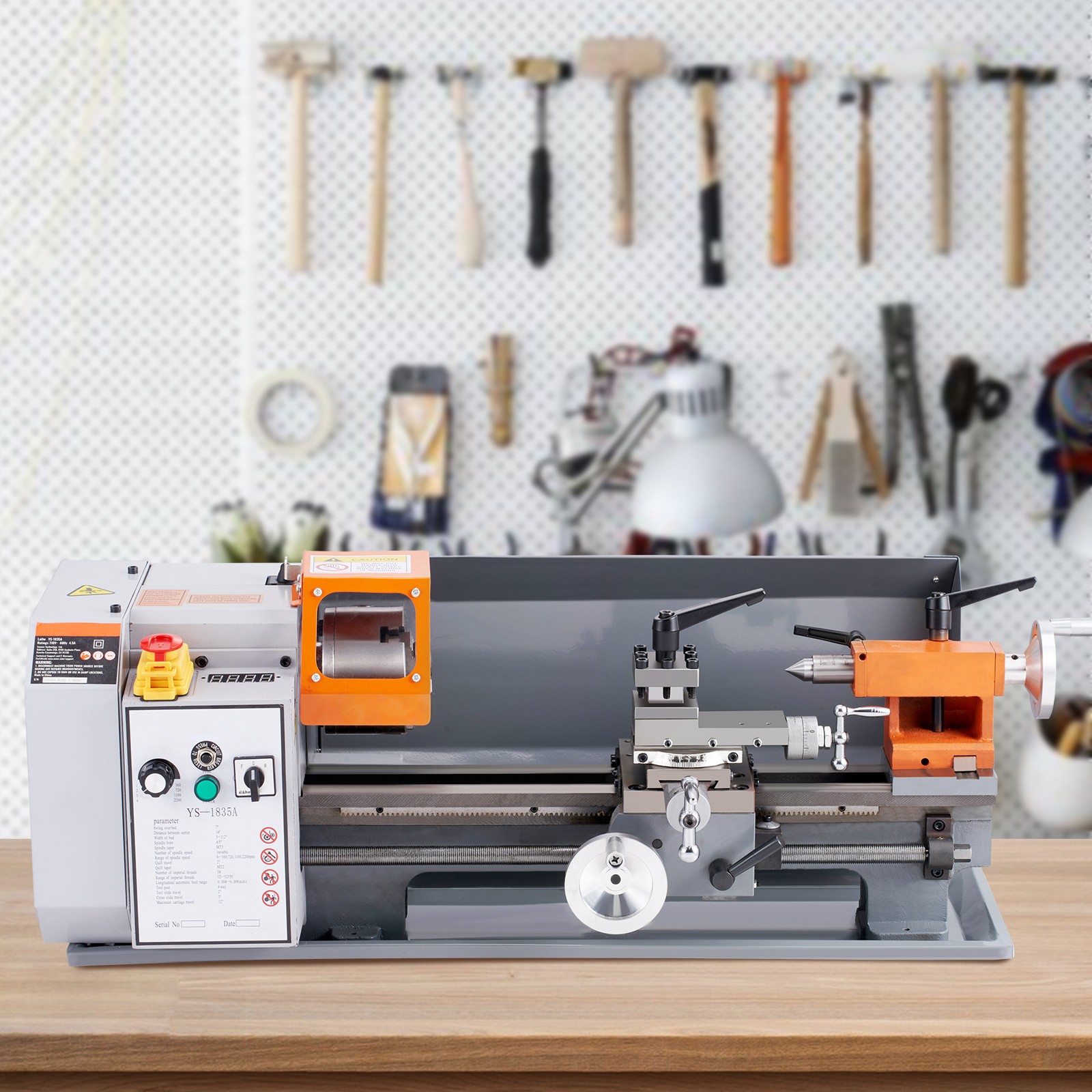 Uimoso Metal Lathe Power Metal Lathe 7”x13.78”0-2200 RPM Continuously Variable