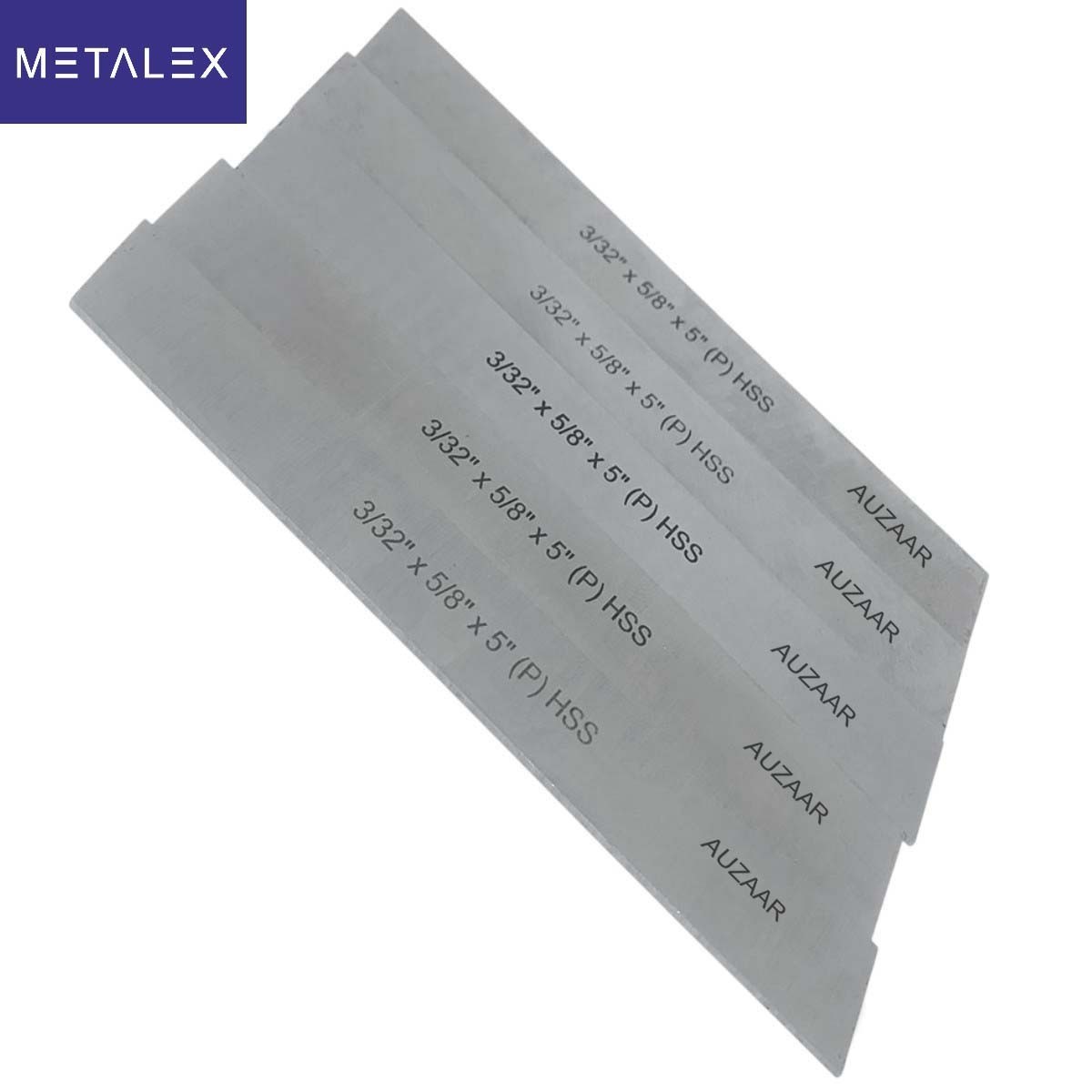 5x HSS Blade 3/32″ x 5/8″ x 5″ Inch Lathe Cut Off Parting Tool Holder M2 Grade
