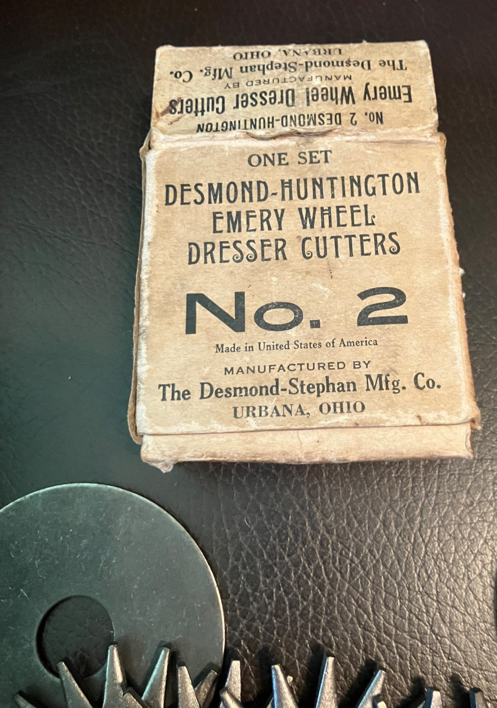 No. 2 One Set Desmond-Huntington Emery Wheel Dresser Cutters Urbana, OH