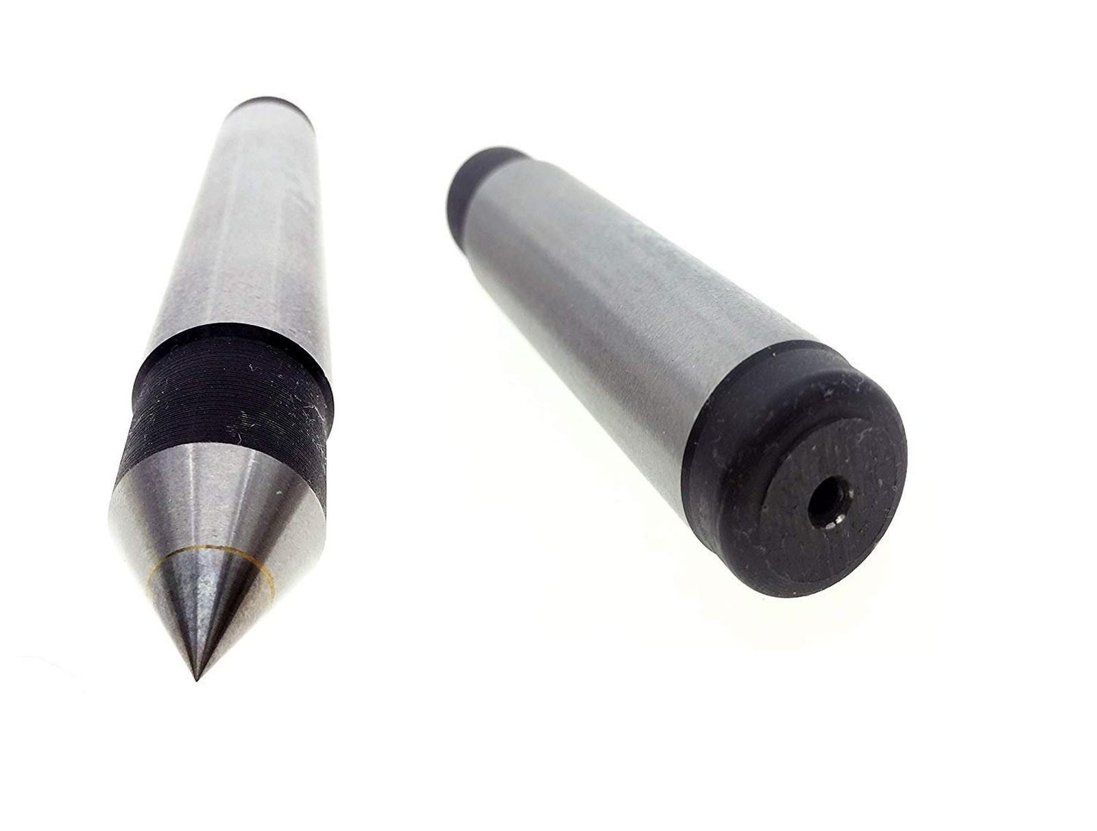 MT2 Morse Taper Drill Dead Center Lathes 100mm Length Silver Tone Black Alloy