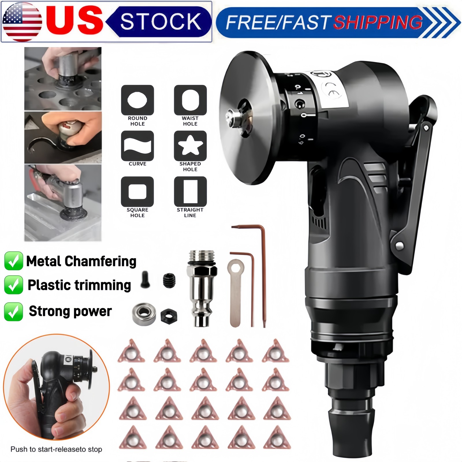 30000RPM 1/4inch Air Chamfer Tool Mini Pneumatic Chamfering Machine Air Beveling