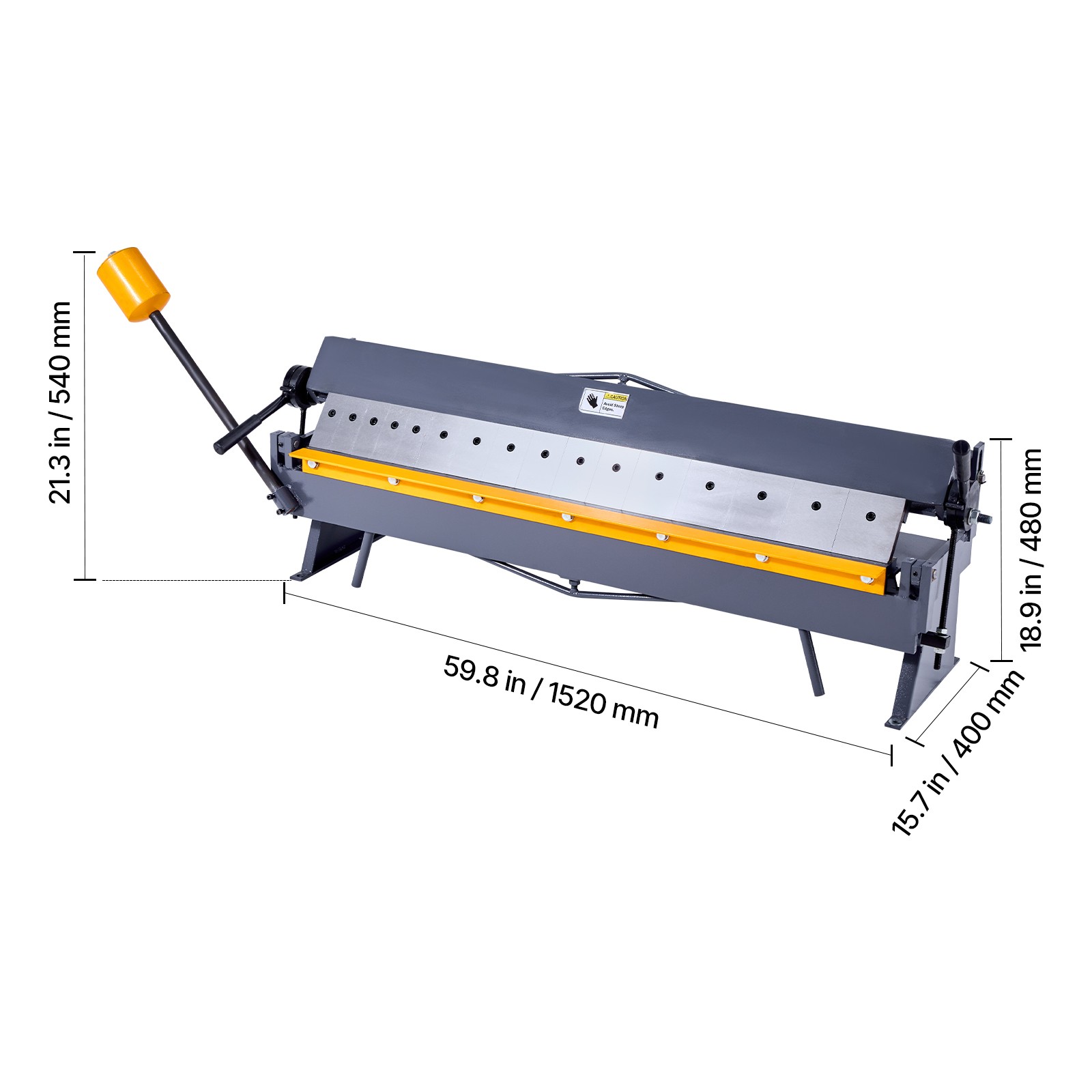 Uimoso 48in Sheet Metal Brake, 0-135°Box & Pan Bender with 16 Adjustable Fingers