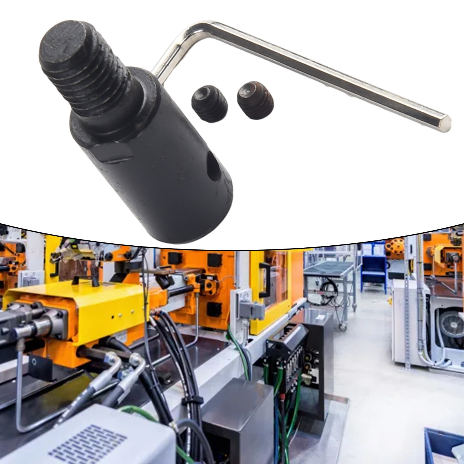 Black/Silver Shaft Motor Coupling Socket Adapter for Saw Blade Grinding