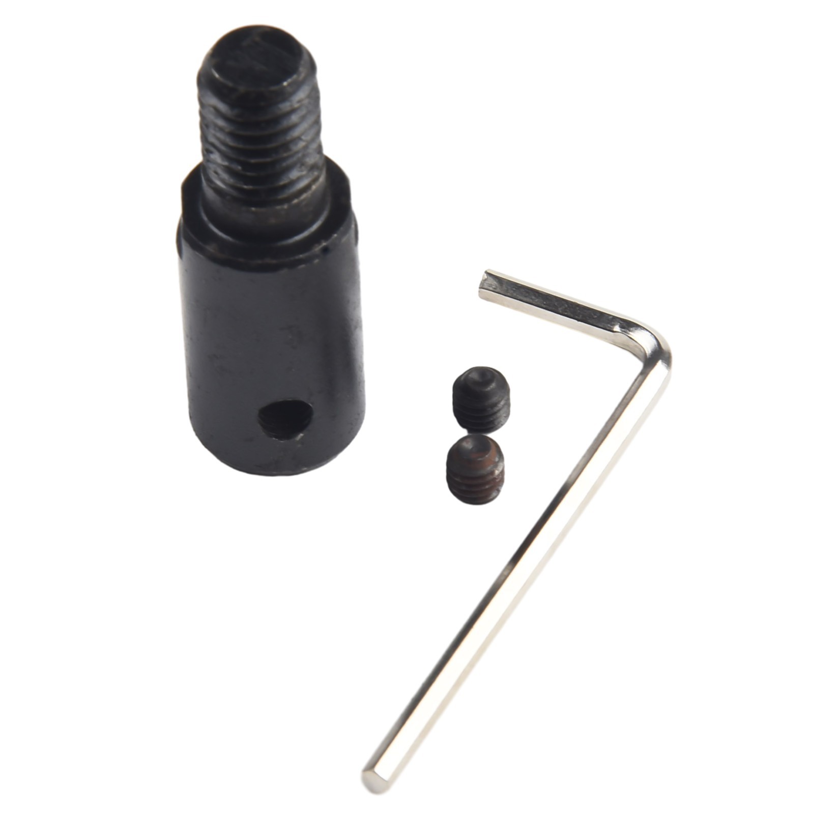 Black/Silver Shaft Motor Coupling Socket Adapter for Saw Blade Grinding