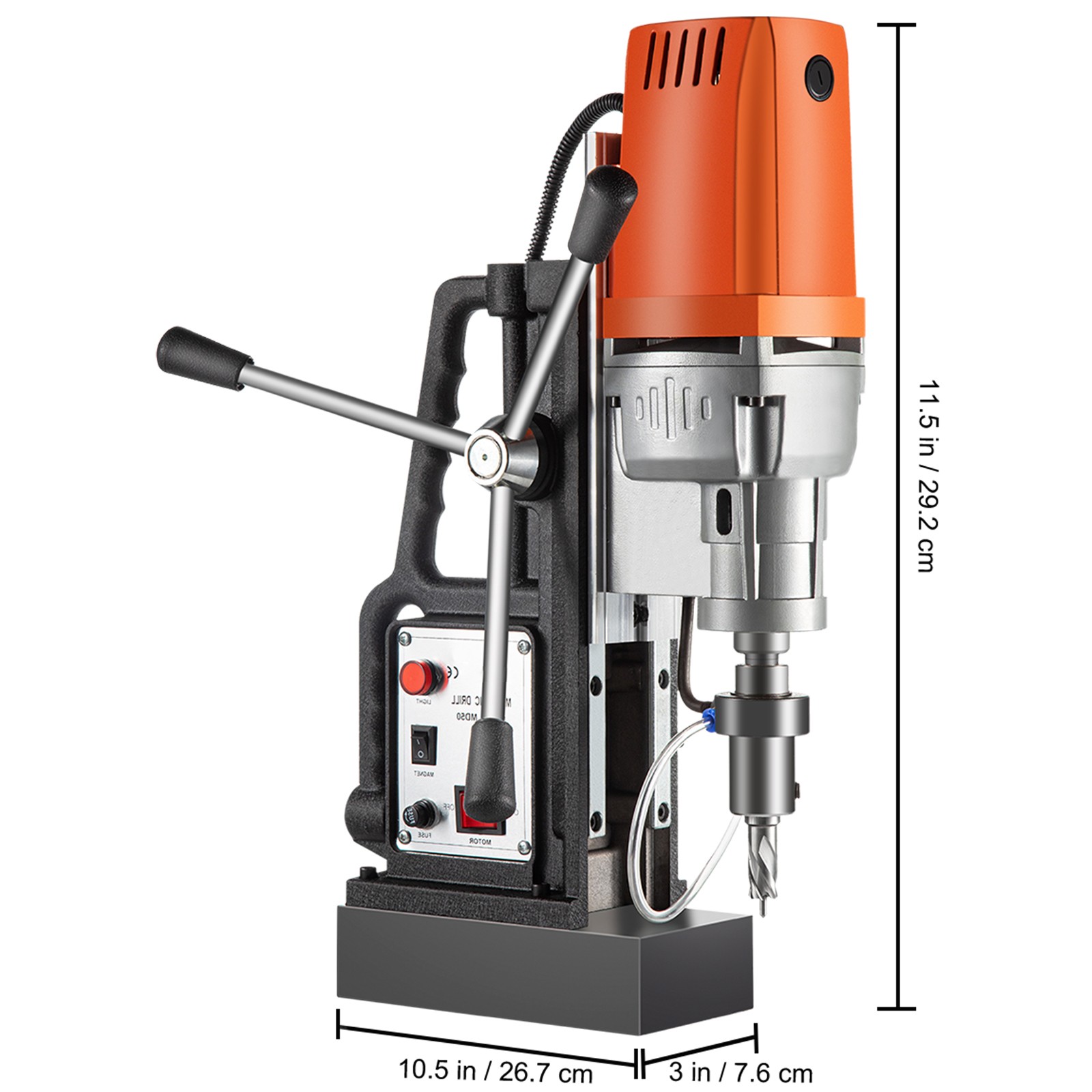 VEVOR 1550W Magnetic Drill Press 2″ Boring Dia & 2900 LBS Magnet Force MD50