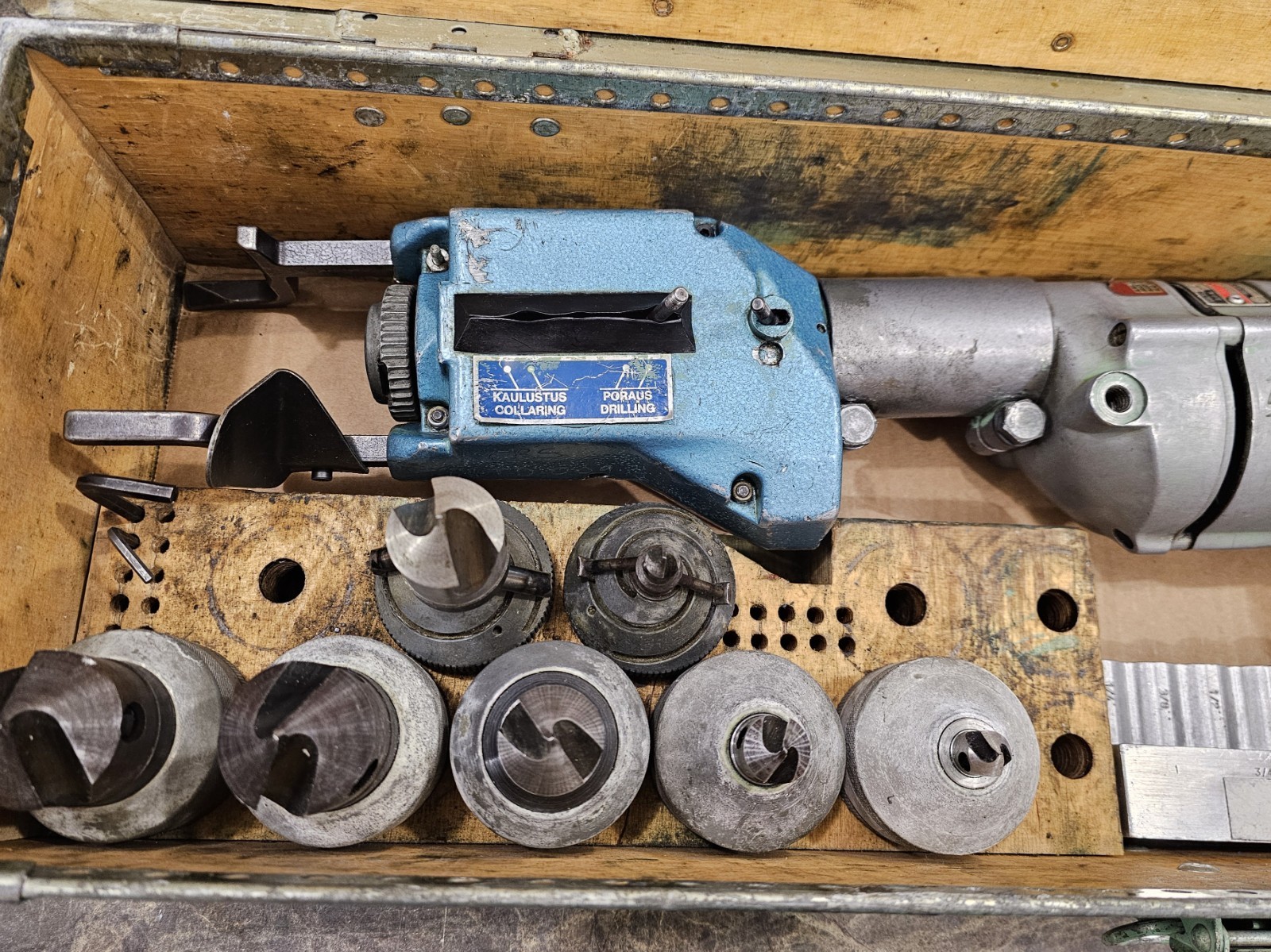 T-Drill T-50 Corded Copper Pipe Notcher Forming kit With 7 Bits GUC -Milwaukee