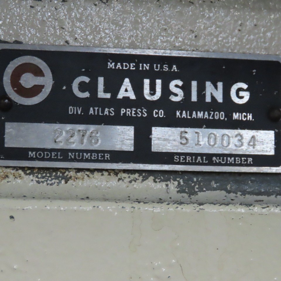 Clausing 2276 20″ Floor Model Drill Press 208/230 3Ph W/ Reverse 150-2000RPM
