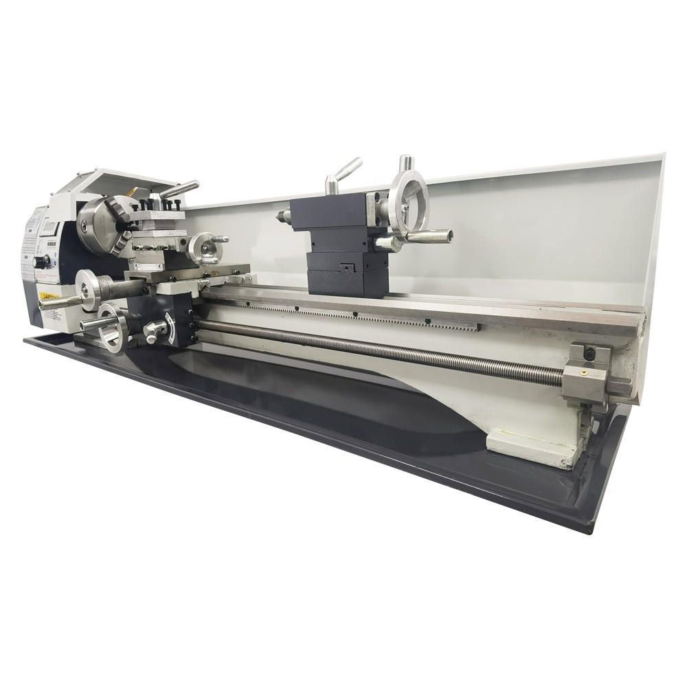 110V Variable Speed Lathe 1100W WM210V Double Chuck Metal Lathe 8″*32″