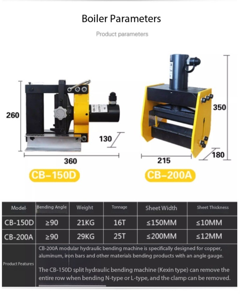 Hydraulic Busbar Bending Machine with Detachable Copper Busbar and Flat Iron