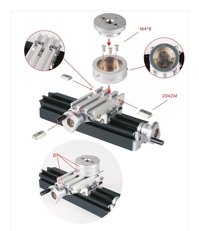 High Power 60W Miniature Metal Rotary Lathe Model Making Lathe Equipment