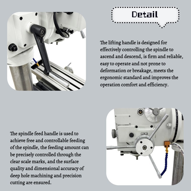 Milling Drilling Machine Vertical for Drilling Milling and Tapping Feed 220V