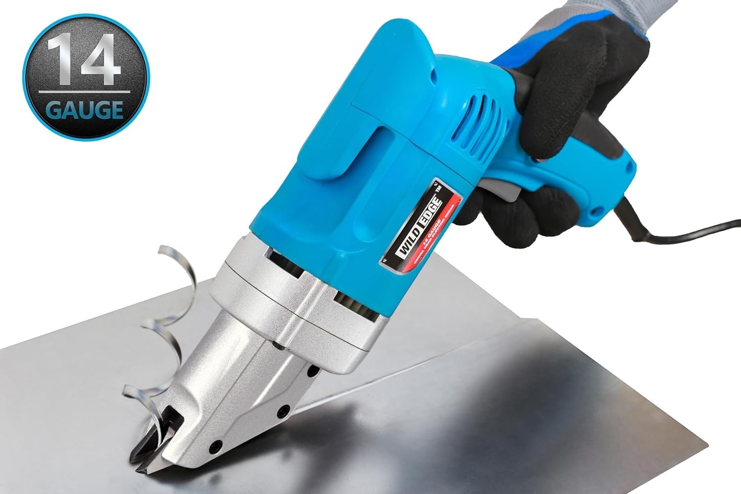 Electric Metal Shear, 14 Gauge 5.0 Amp Variable Speed Swivel Head Heavy Duty …