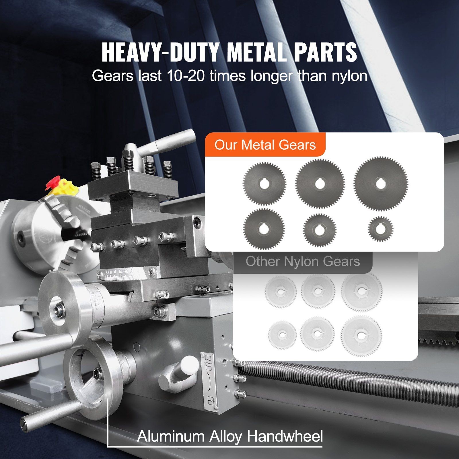 750W Brushless 211x750mm Metal Turning Lathe 0-2500RPM Digital