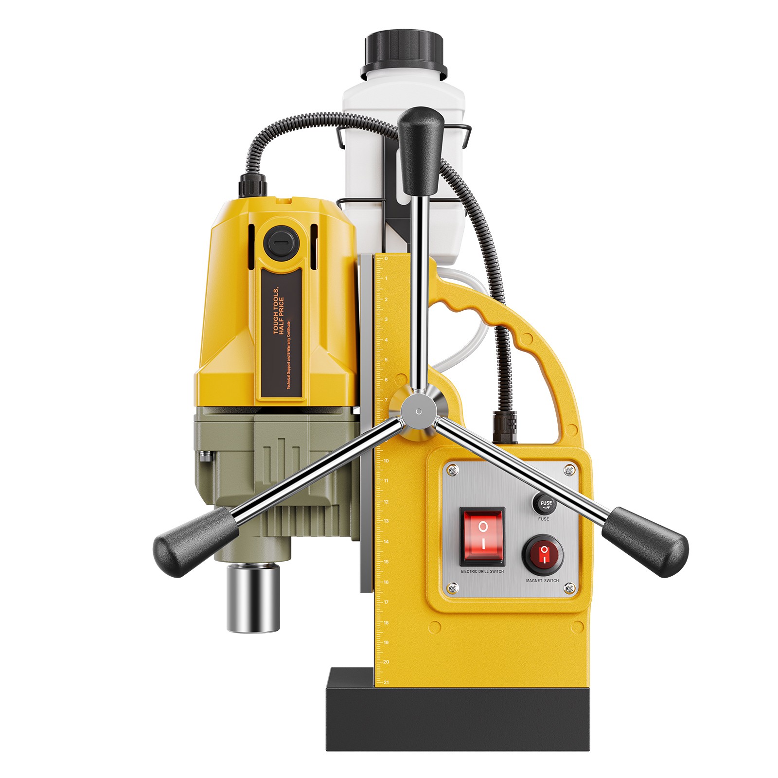 Magnetic Drill Press, 1400W, 1.6 in Boring, 2810 lbf, 800 RPM, w/ 11 Bits