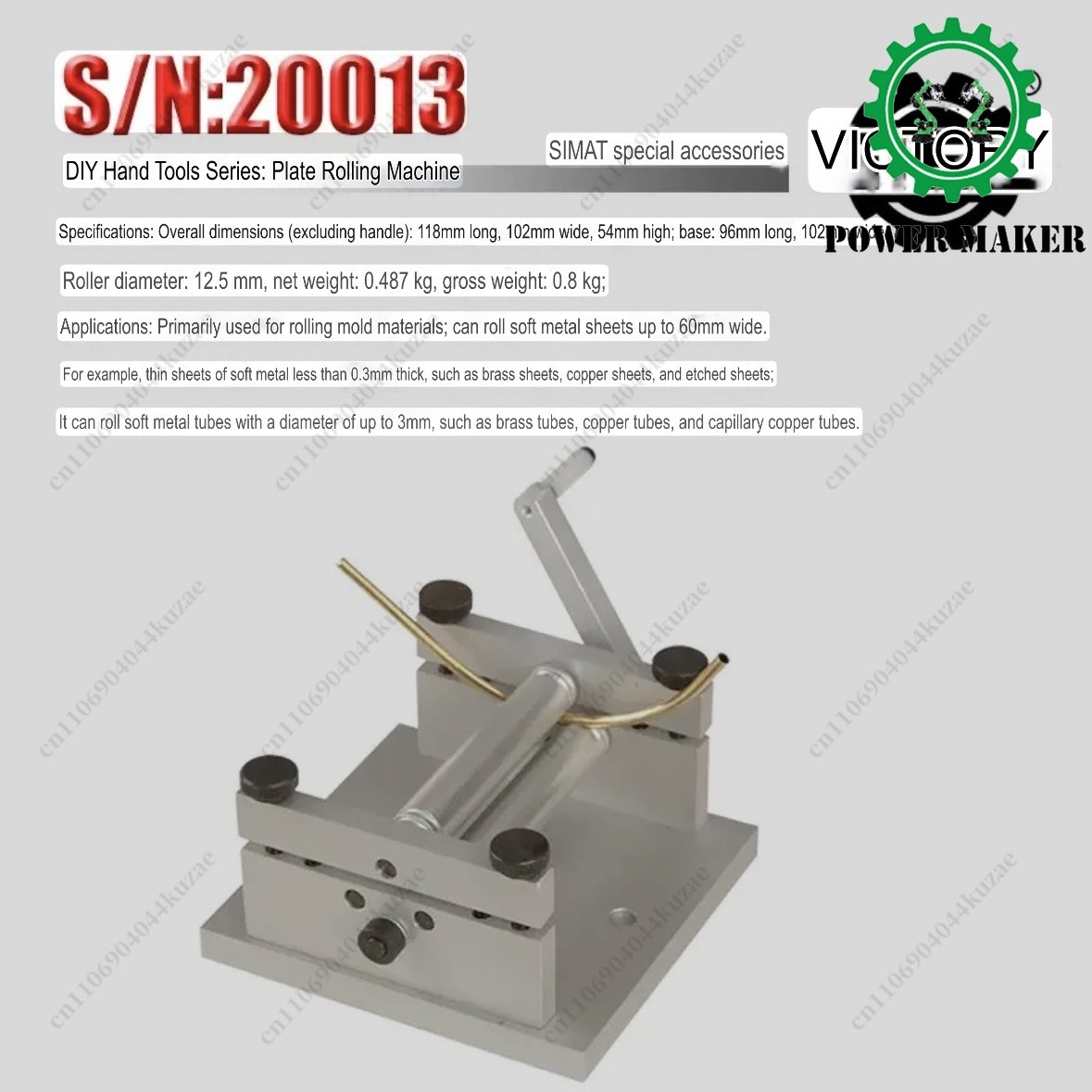 Manual Bending Machine Hand Tool Soft Metal Sheet and Pipe Machining