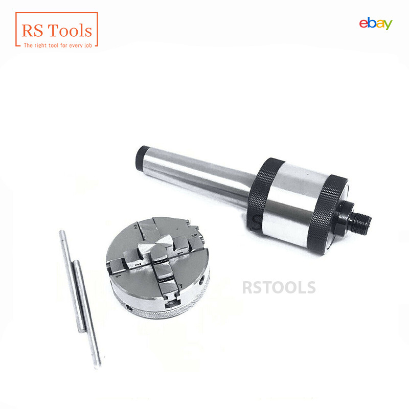Mini Lathe Chuck 2MT Revolving Center MT2 Shank Self Centering 4 Jaw 65mm 2-1/2″