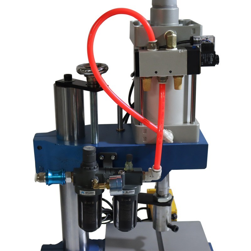 110V 1763Lb Vertical Pneumatic Punch Machine 2 Buttons Controller Adjustbale