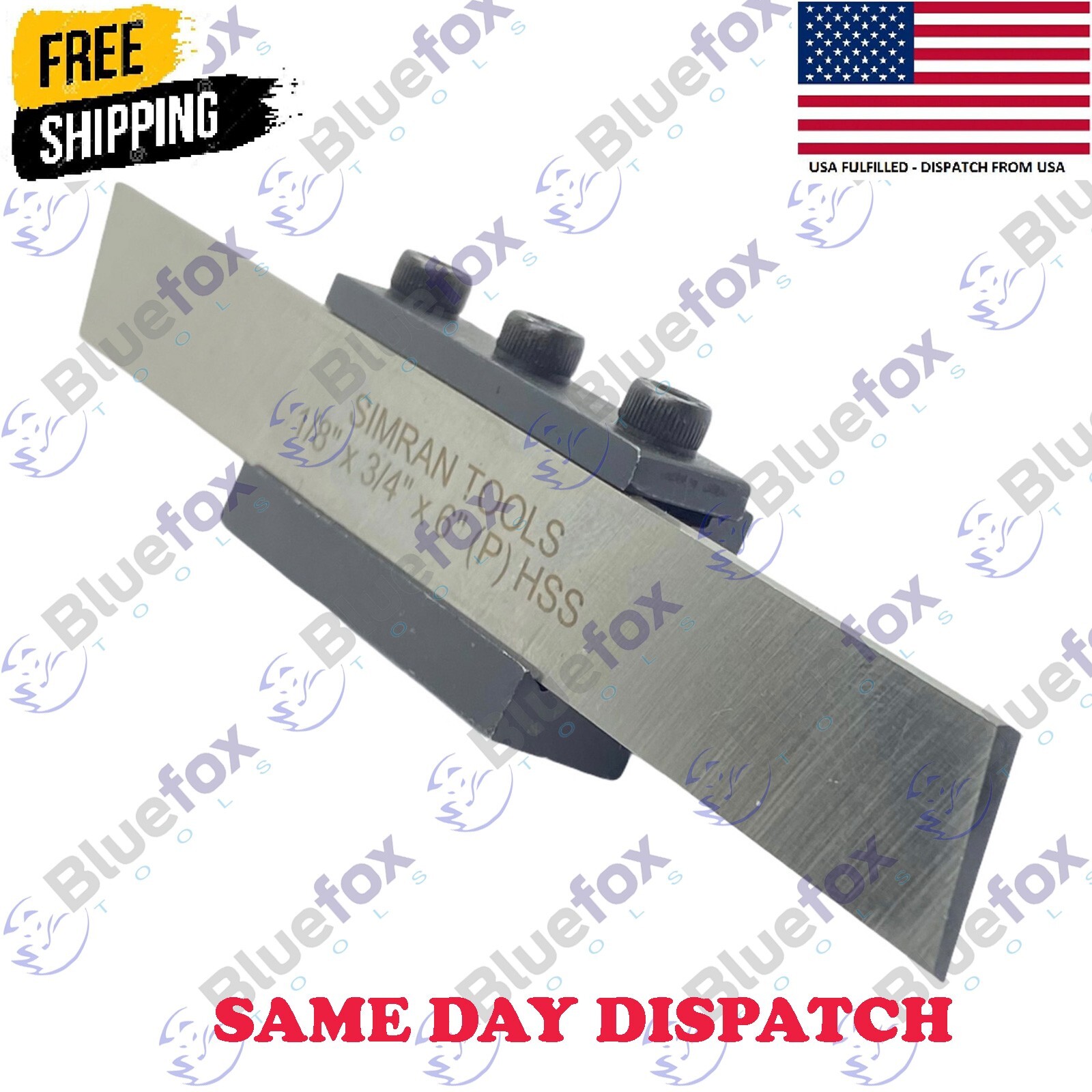 Lathe Clamp Type Parting Cut Off Tool Holder 12mm Shank With HSS Blade 3/4″