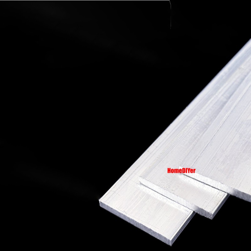 6061 Aluminium Flat Bar Strip Metal 500mm Length 1.4mm-35mm Thick Multiple Sizes