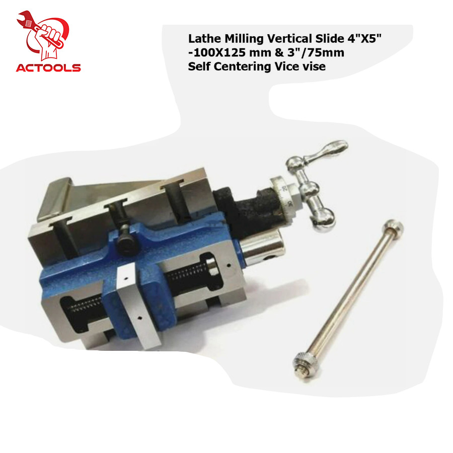 3″/75mm Self Centering Vice & Lathe Milling Vertical Slide 4″X5″-100X125 mm USA