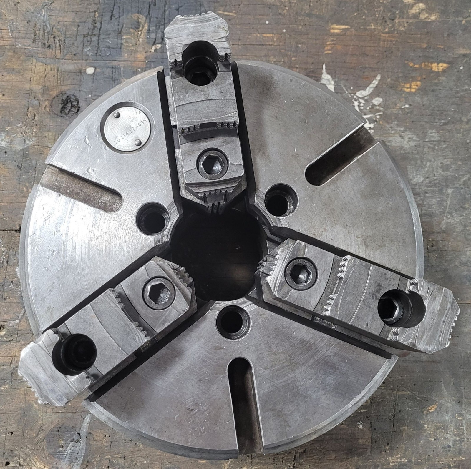 12in Cushman Lathe Chuck – 3 Jaws A1-8 Back