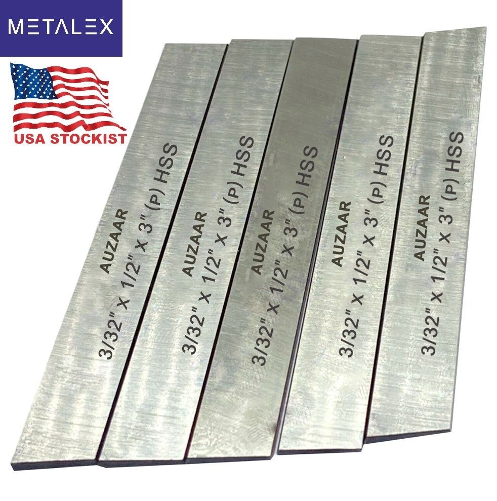 5x Cut Off Blade (3/32″ x 1/2″ x 3″) M2 Grade HSS Hardened & Ground Parting Tool