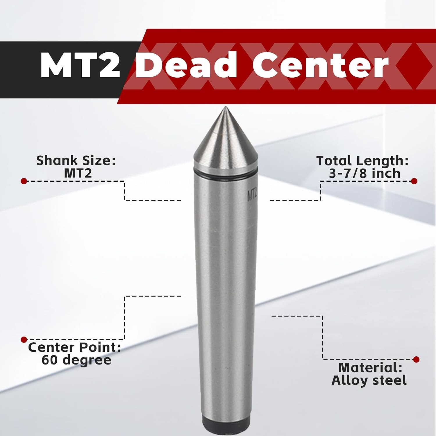 MT2 Carbide Tipped Dead Center – Precision Lathe Tool for Engineering Excellence