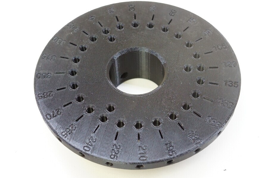 Lathe Indexing Plate For Grizzly G0709 14×40 Spindle (increments of 15 degrees)