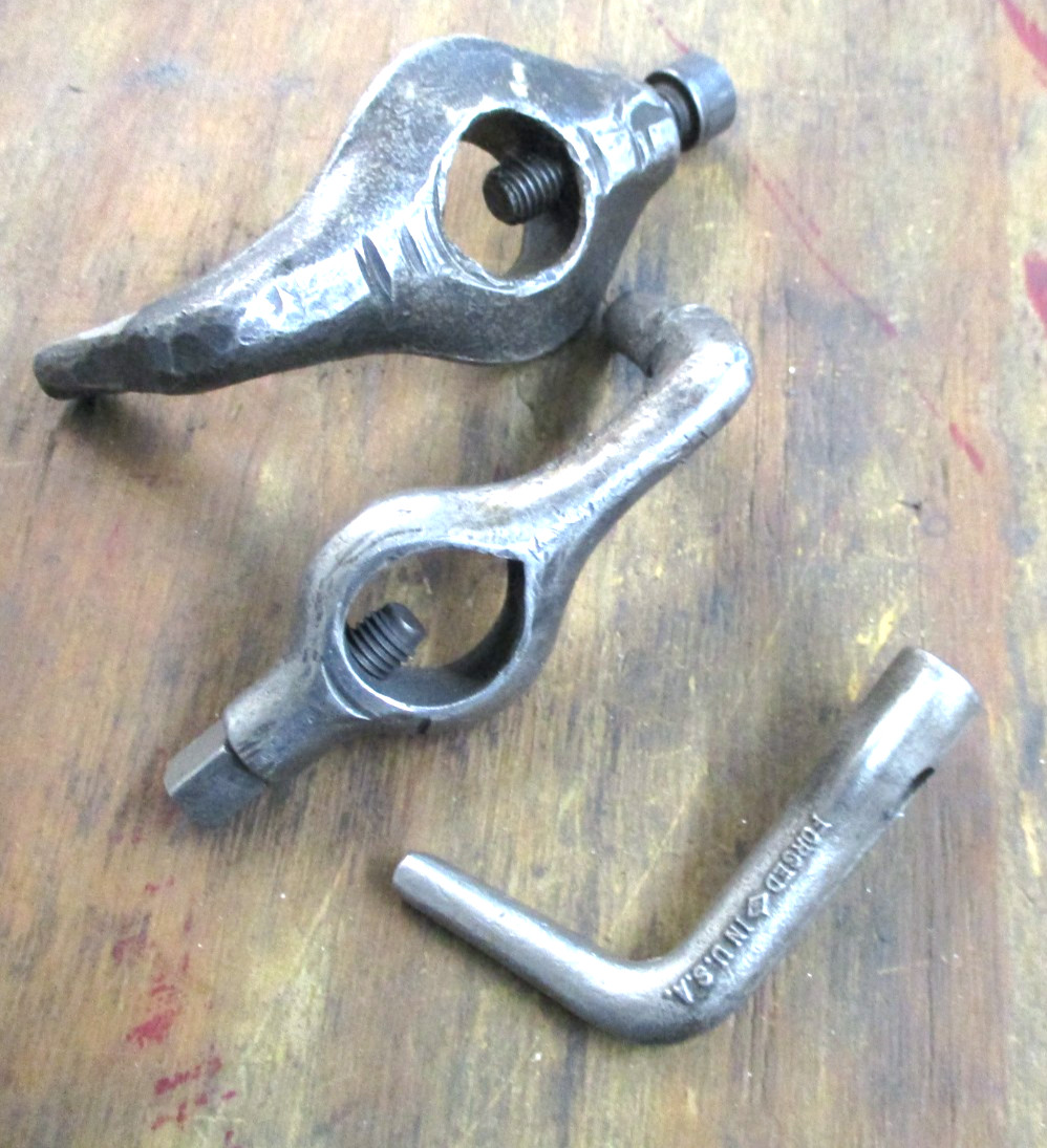 3 Vintage Bent Tail Lathe Dogs USA Made