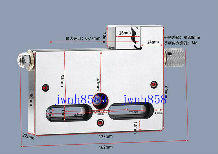 CNC Wire EDM Cut High Precision Vise Stainless Steel 3″ Jaw Opening 3 Kg Clamp